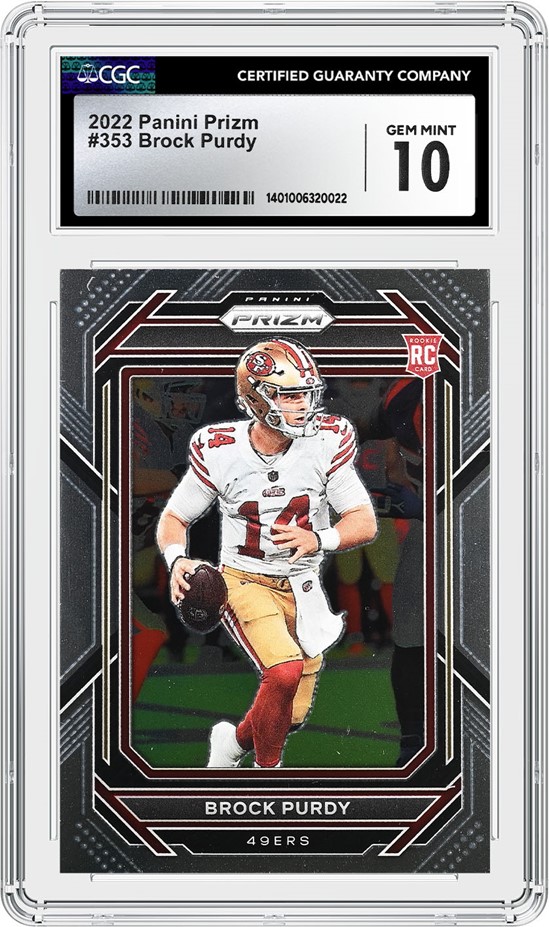 Reference example: Brock Purdy — 2022 Panini Prizm #353