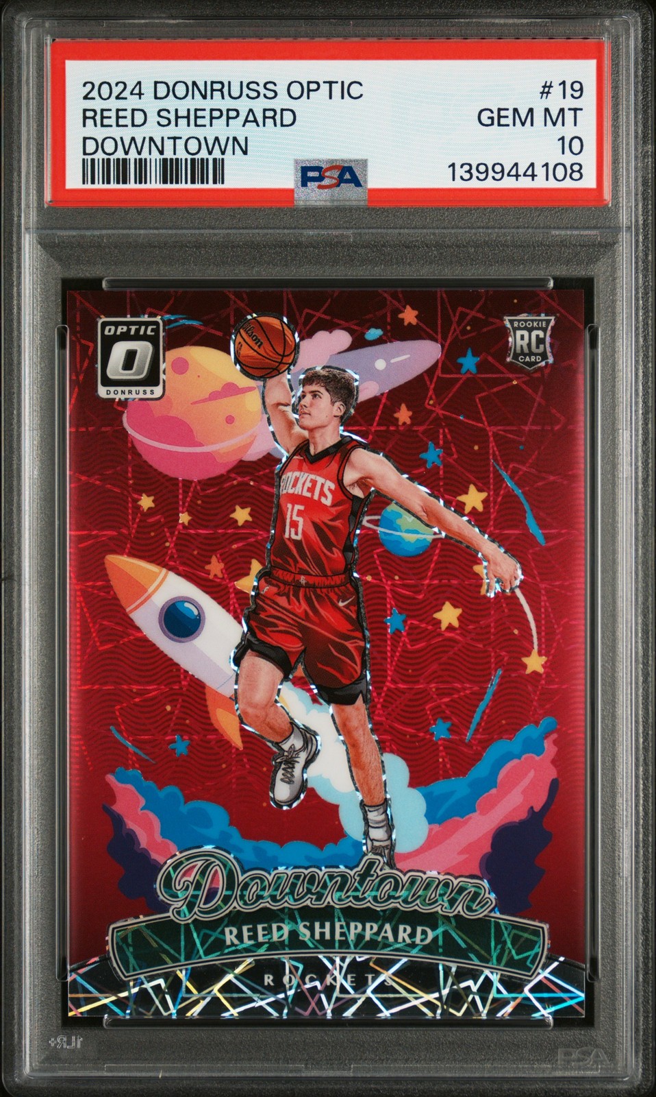 Reference example: Reed Sheppard — 2024 Donruss Optic Downtown #19
