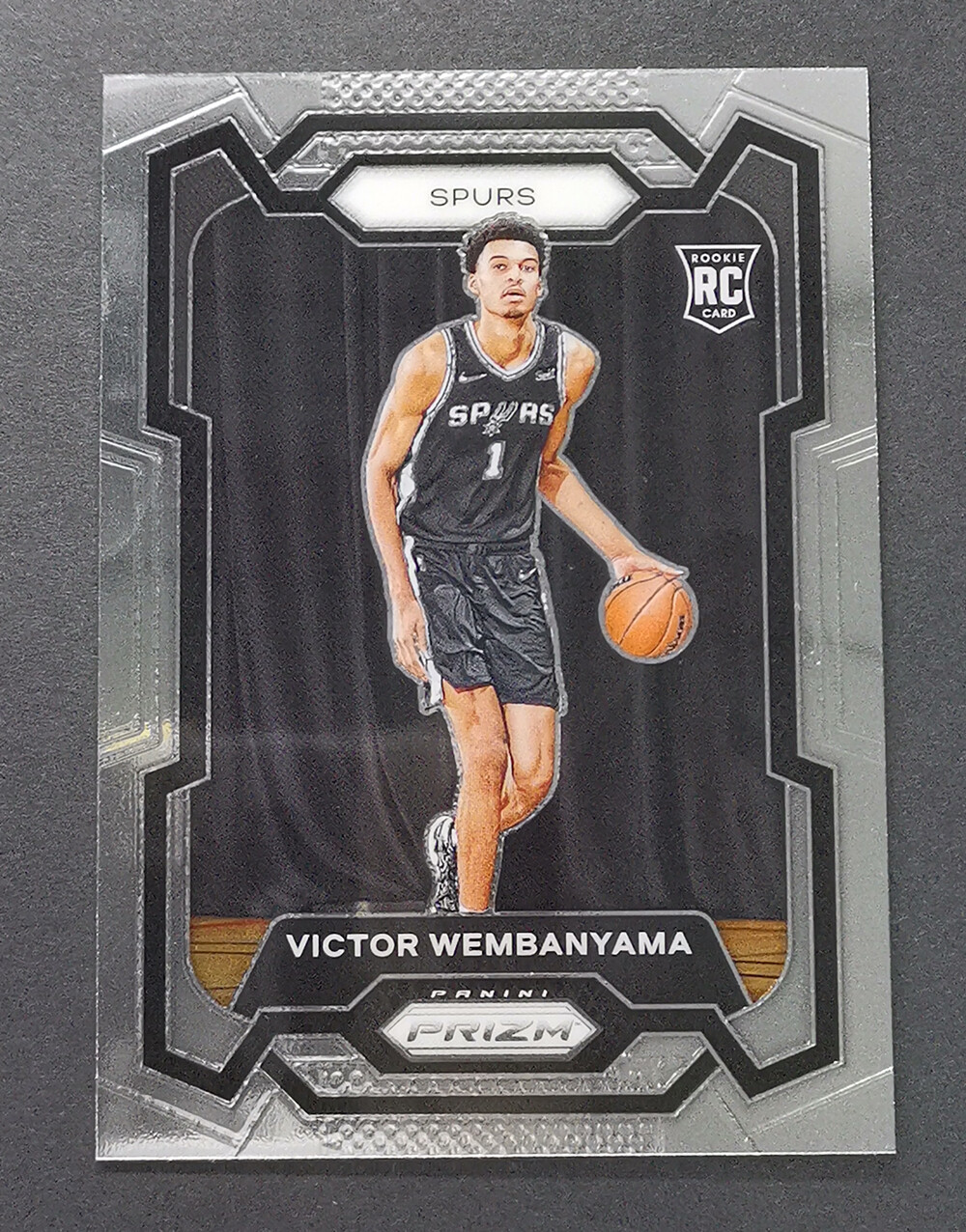 Reference example: Victor Wembanyama — Prizm raw card example